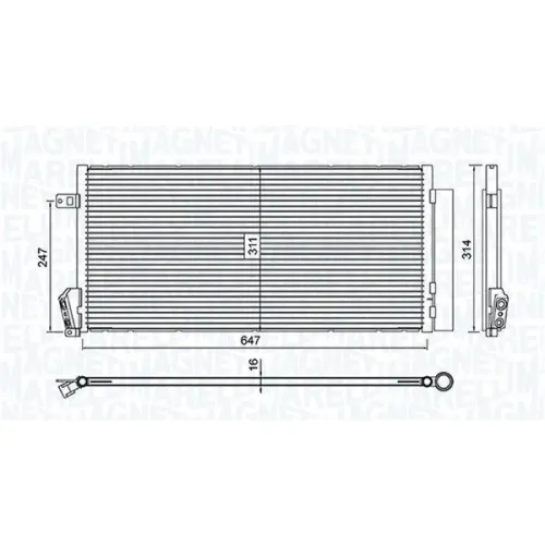 Kondenzátor, Klíma - MAGNETI MARELLI (BC619)