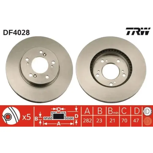 Féktárcsa - TRW (DF4028)