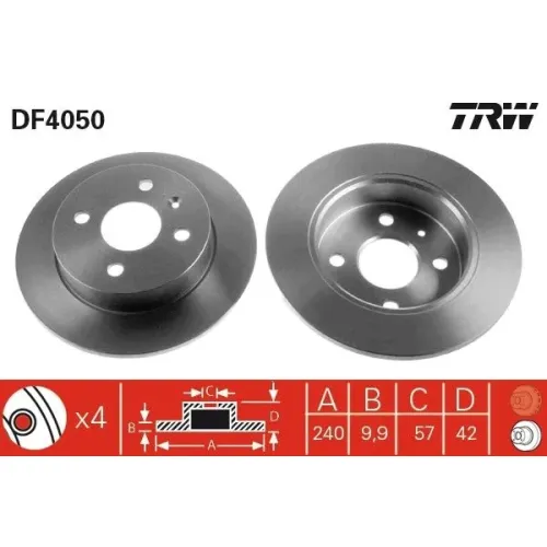 Féktárcsa - TRW (DF4050)