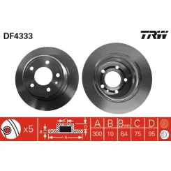 Féktárcsa - TRW (DF4333)