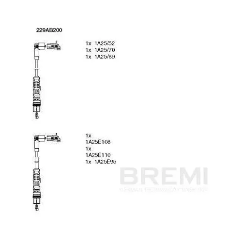 Gyújtókábel Készlet - BREMI (BRE229AB200)