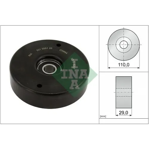 Feszítőgörgő, Hosszbordás Szíj - Schaeffler INA (531055120)