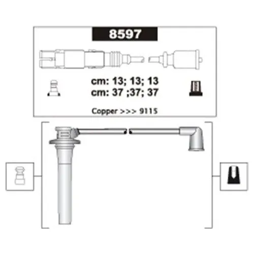 Gyújtókábel Készlet - MAGNETI MARELLI (MSK1303)