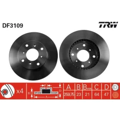 Féktárcsa - TRW (DF3109)