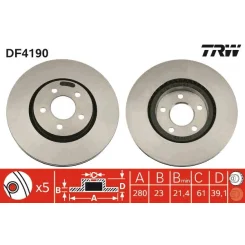 Féktárcsa - TRW (DF4190)