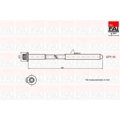 Hengerfejcsavar Készlet - FAI AutoParts (B489)