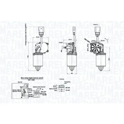 Törlőmotor - MAGNETI MARELLI (TGE530MM)