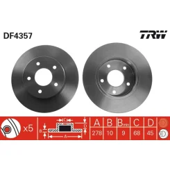 Féktárcsa - TRW (DF4357)
