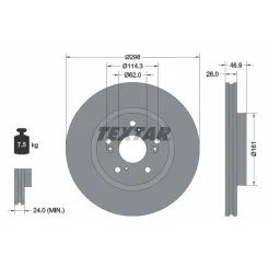 Féktárcsa Byd P. Atto 3 Ev 22- - TEXTAR (92354703)