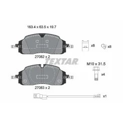 Fékbetétkészlet, Tárcsafék Vw P. T7 2,0 Tdi/2,5 24-/Ford Transit Custom 23- - TEXTAR (2708201)