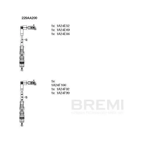 Gyújtókábel Készlet - BREMI (BRE229AA200)