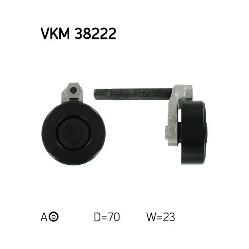Feszítőgörgő, Hosszbordás Szíj - SKF (VKM38222)