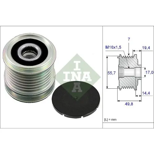 Generátor Szabadonfutó - Schaeffler INA (535016510)