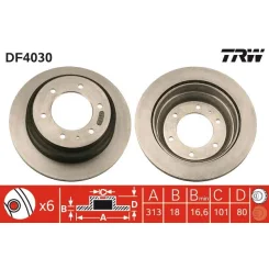 Féktárcsa - TRW (DF4030)