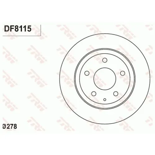 Féktárcsa - TRW (DF8115)