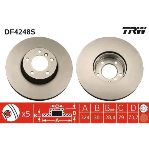 Féktárcsa - TRW (DF4248S)