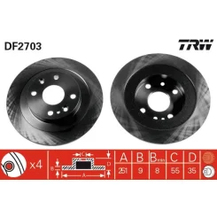 Féktárcsa - TRW (DF2703)