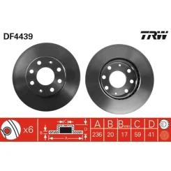 Féktárcsa - TRW (DF4439)