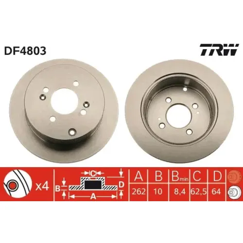 Féktárcsa - TRW (DF4803)