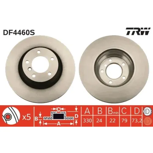 Féktárcsa - TRW (DF4460S)