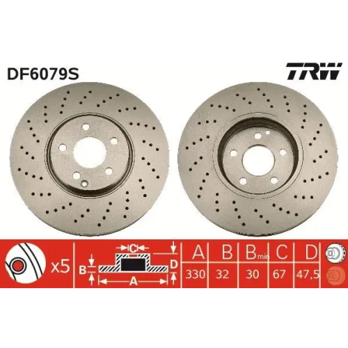 Féktárcsa - TRW (DF6079S)
