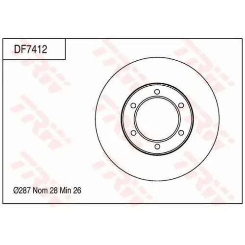 Féktárcsa - TRW (DF7412)