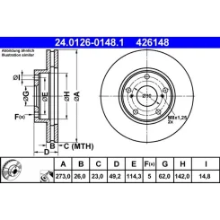 Féktárcsa - ATE (24.0126-0148.1)