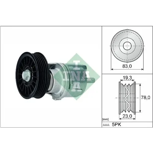 Feszítőkar, Hosszbordás Szíj - Schaeffler INA (534018510)
