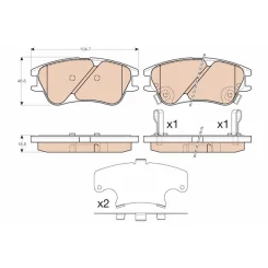 Fékbetét Készlet, Tárcsafék - TRW (GDB3377)