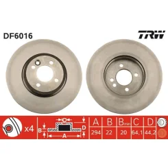 Féktárcsa - TRW (DF6016)