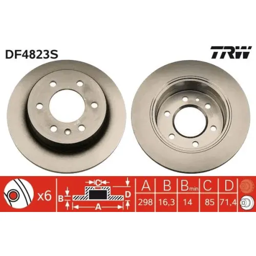 Féktárcsa - TRW (DF4823S)