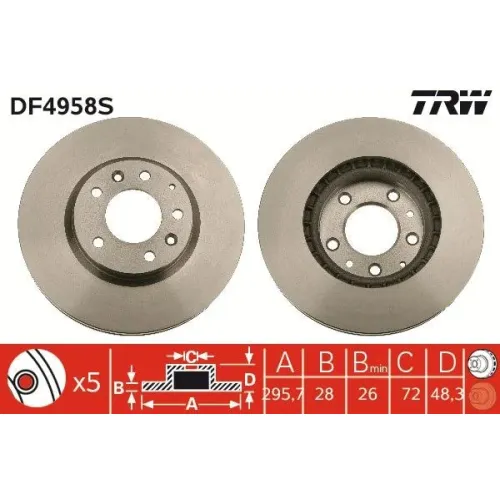 Féktárcsa - TRW (DF4958S)