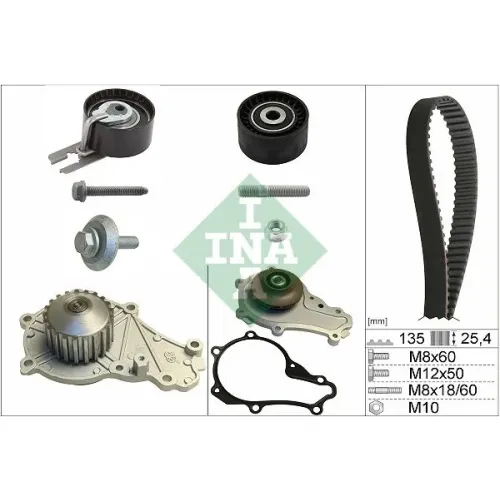 Vízpumpa + Fogasszíj Készlet - Schaeffler INA (530036930)