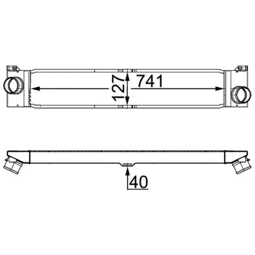 Töltőlevegő-Hűtő - MAHLE (CI157000S)
