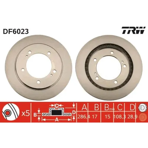 Féktárcsa - TRW (DF6023)