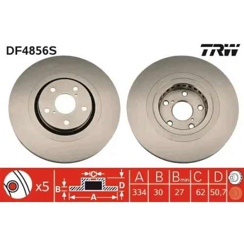 Féktárcsa - TRW (DF4856S)