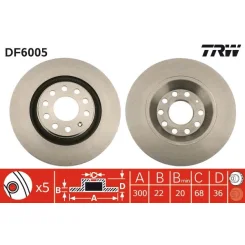 Féktárcsa - TRW (DF6005)