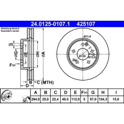 Féktárcsa - ATE (24.0125-0107.1)