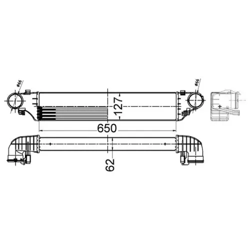 Töltőlevegő-Hűtő - MAHLE (CI505000S)