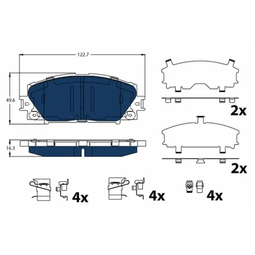 Fékbetétkészlet, Tárcsafék - TRW (GDB4173BTE)