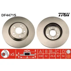 Féktárcsa - TRW (DF4471S)
