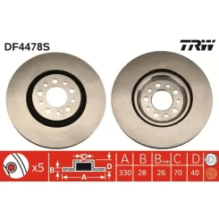Féktárcsa - TRW (DF4478S)