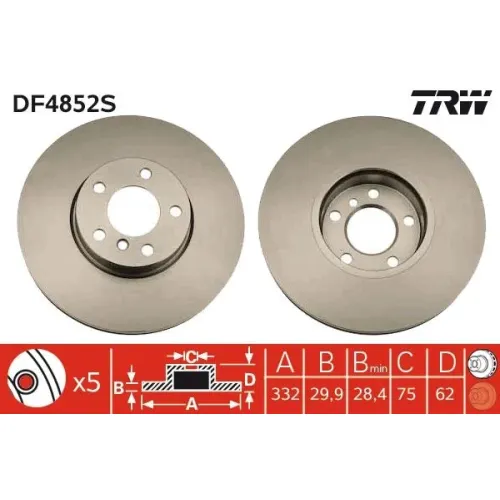 Féktárcsa - TRW (DF4852S)