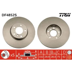Féktárcsa - TRW (DF4852S)
