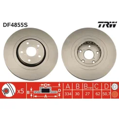 Féktárcsa - TRW (DF4855S)