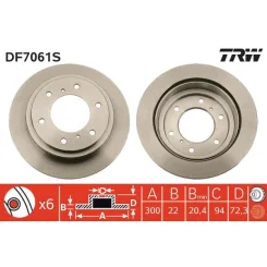 Féktárcsa - TRW (DF7061S)