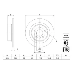 Féktárcsa Bmw T. 2/3/4 1,6-2,0 19- - BOSCH (0986479J70)