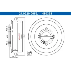 Fékdob Suzuki T. Swift 1,2-1,6/1,3 Ddis 10-17 - ATE (24.0220-0052.1)