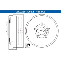 Fékdob Toyota T. Yaris 1,0-1,5 20- - ATE (24.0220-3056.1)