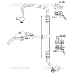 Cső Klíma Bmw X5 3.0D 06-13 - TRISCAN (901011013)
